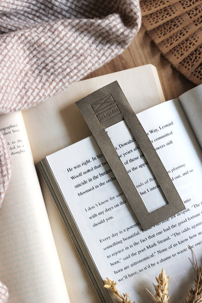 Leather Bookmark - Brown