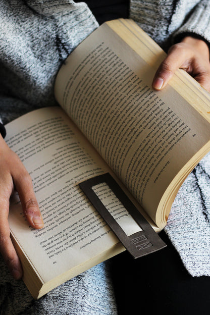 Leather Bookmark - Brown