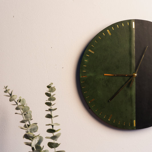 Green Noir Wall Clock