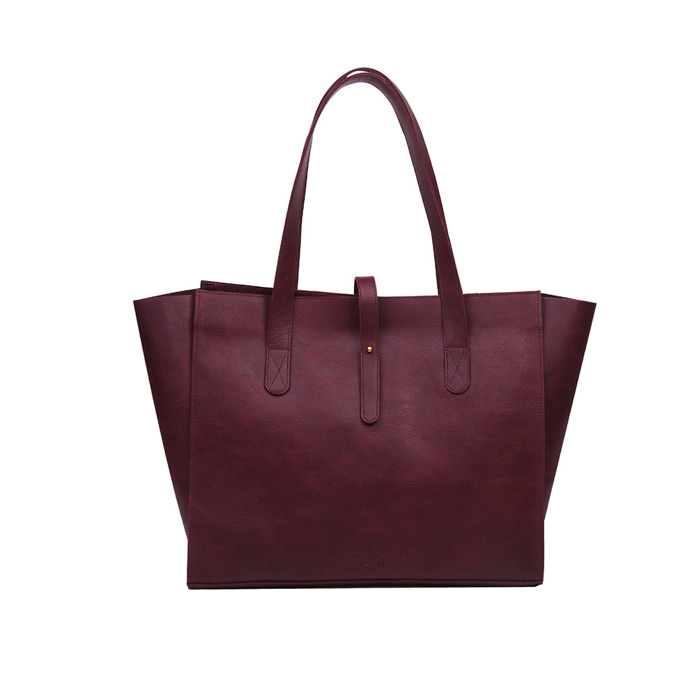 Convertible Executive Leather Bag MINI in Burgundy | Silver & Riley