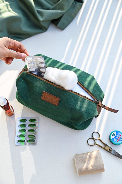 Personalized Canvas Dopp Kit, Shaving Kit, Mens Toiletry Bag