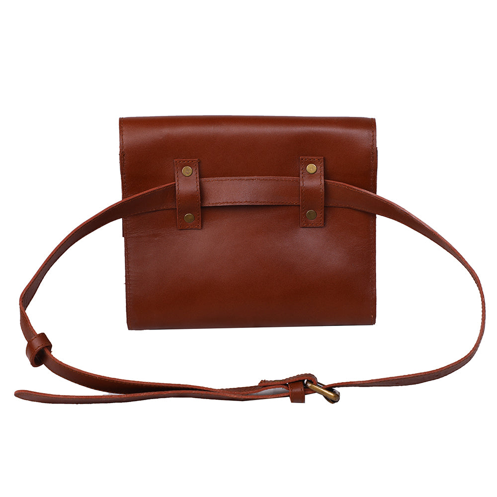 Belt Bag No. 114 | Vintage Walnut Leather Crossbody – Ghurka